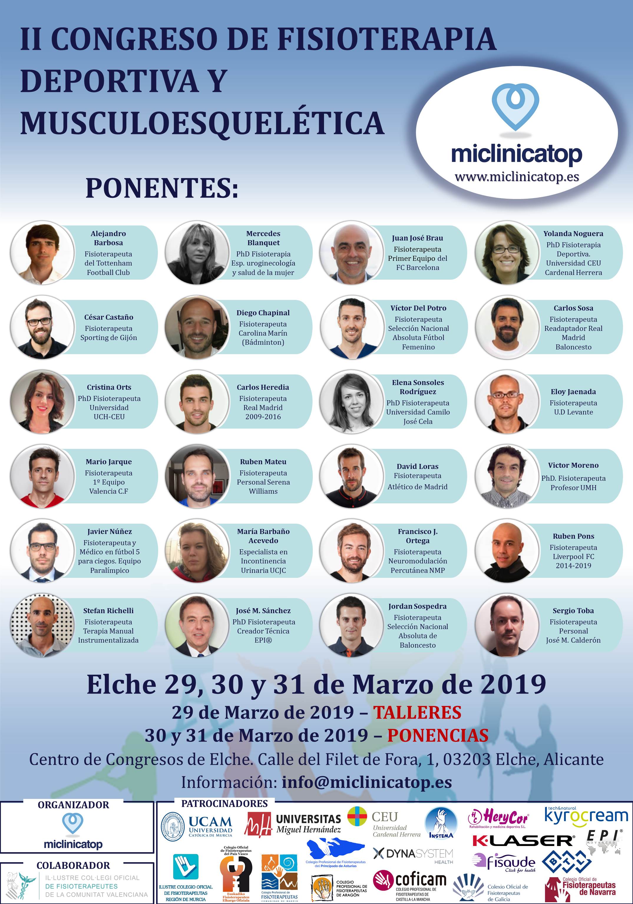 Cartel de Ponentes del II Congreso Patros