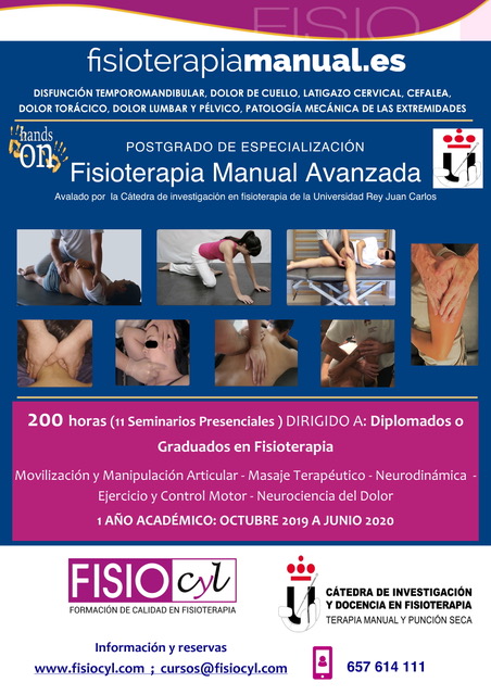 curso especialización fisioterapia manual avanzada fisioterapeutas universidad complutense fisiocyl 